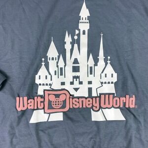 Disney‎ Parks WDW Cinderella Castle Sweatshirt Womens Sz X1 Gray Pink Puff READ